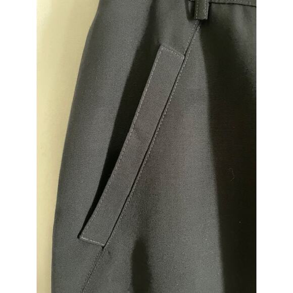 Escada Black Wool Gabardine Straight Skirt Germany Size 44/US 14 Classic Pockets - Picture 4 of 8